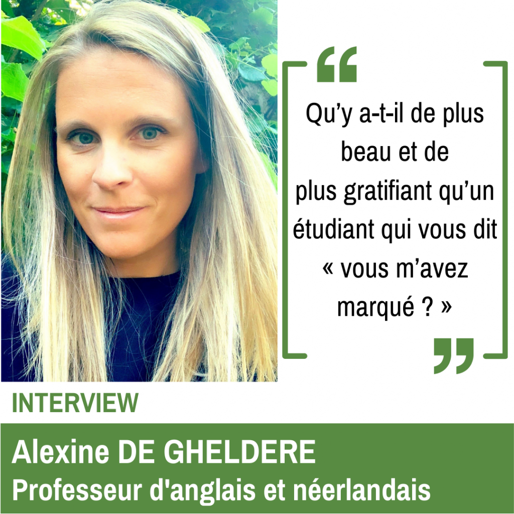Alexine DE GHELDERE Professeur d'anglais